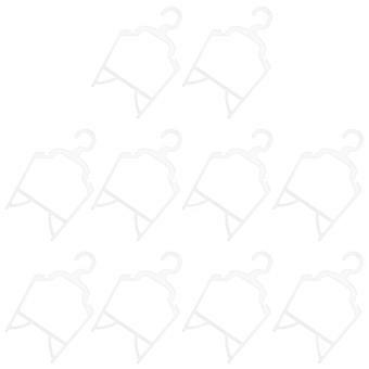 Pet Clothing Holders White Dog Clothes Hangers PP for Storage 10Pcs