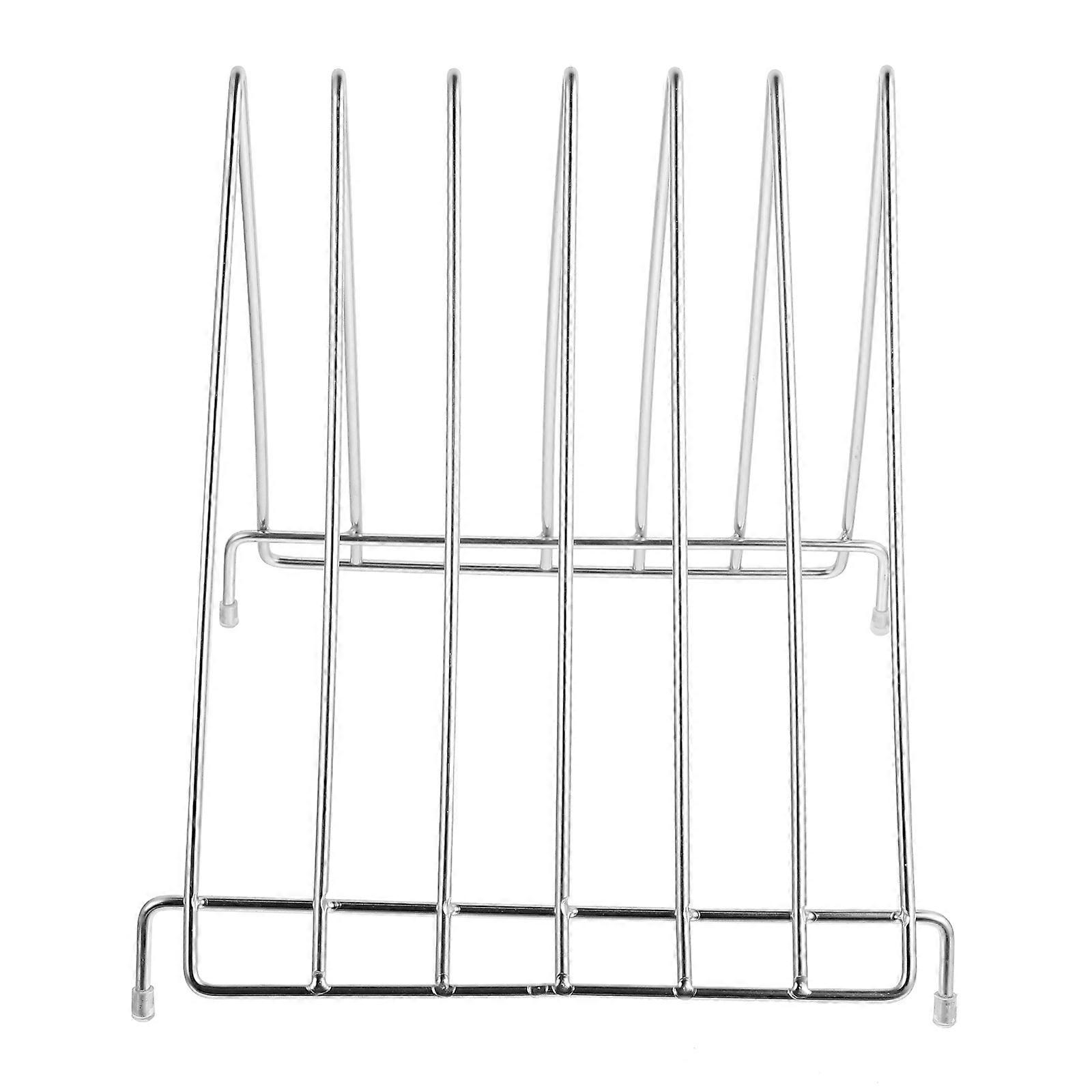Nonslip Storage Rack for Kitchen Use 1Pcs Silver Rust-Proof Board Stand