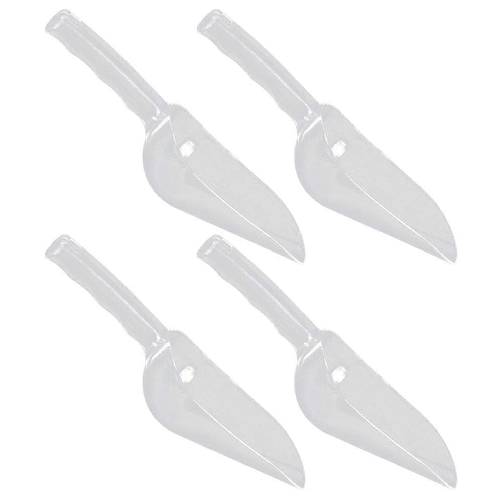 Transparent Plastic Ice Scoop Multi-Function Flour Scoop 4Pcs