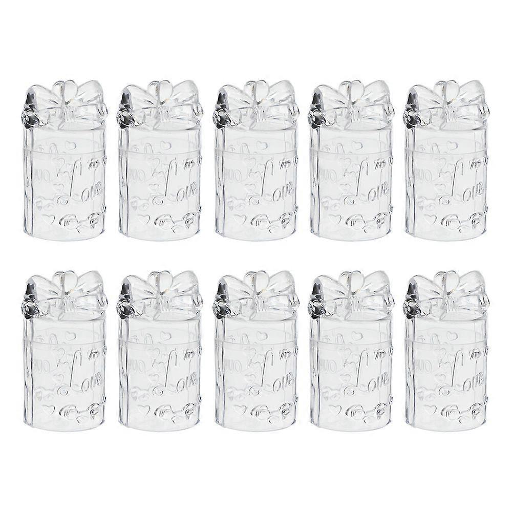 24Pcs Exquisite Packing Gift Boxes Wedding Candy Cases Portable Boxes (Transparent)