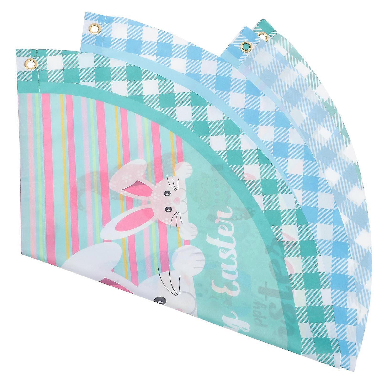 Assorted Color Easter Fan Flag for Garden Decoration 2Pcs