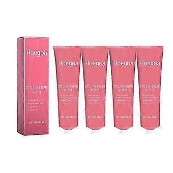 1-5 stuks Haarstylingcrème, 4-in-1 stylingcrème tegen pluizig haar, glansgevende gladmakende crème, niet-vette crème om pluizig haar te temmen voor een strakke, naar achteren gekamde look_DUIBW