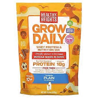 Healthy Heights, Grow Daily, Whey Protein & Nutrition Mix, For Boys 10+, Plain, 22.9 oz (650 g)