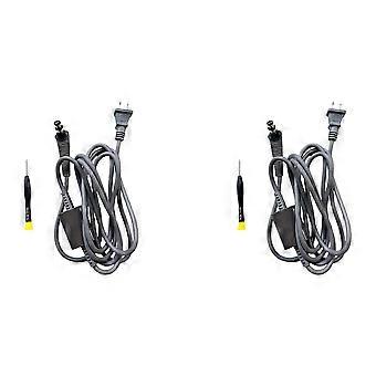 2x Ersatz-Netzkabel für Lockenwickler HD01 HD02 HD03 HD04 HD07 Airwrap Haarstyler (US-Stecker)
