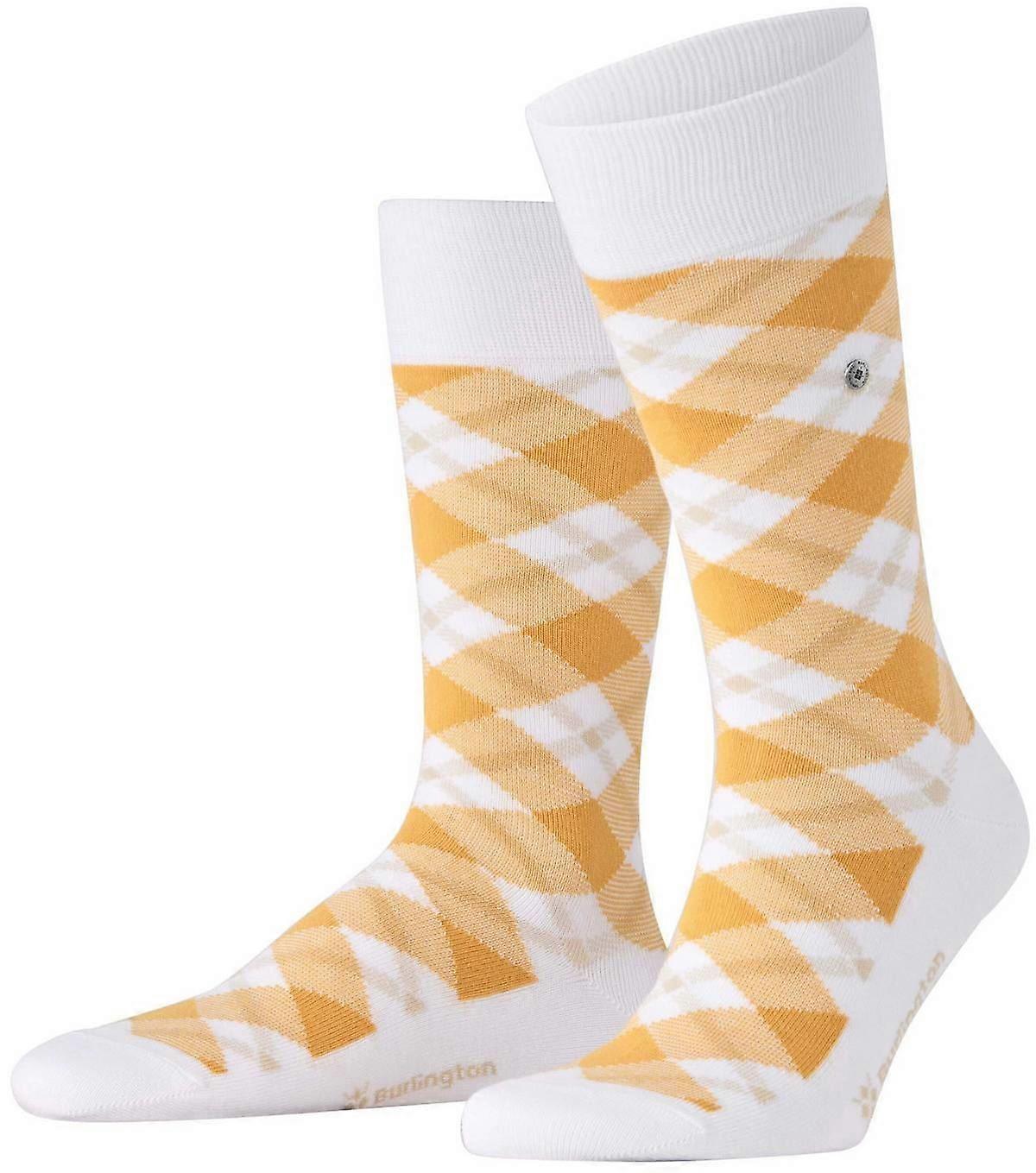 Burlington Tartan Socks - White