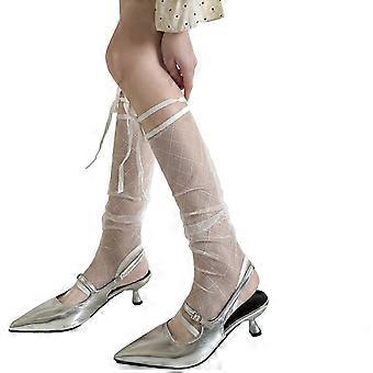 Damen Beinlinge Sommer Transparente Mesh Beinärmel Harajuku Beinabdeckung Strümpfe Mode Knöchel Haufen Socken Lange Stiefel Socken