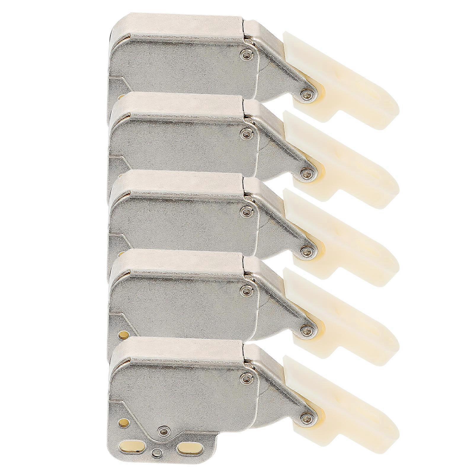 5pcs Home Self-Locking Spring Buckle Push-in Touch Lock Self-Locking Hinge