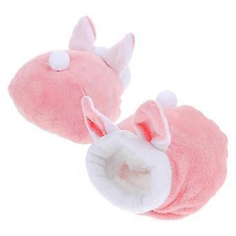 Nid chaud en coton pour hamster, lit d'hiver pour petits animaux (ensemble de 4 pièces)