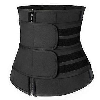 Unisex Taillentrainer Korsett Sporttaille Verstellbare ShapewearSchwarz,S