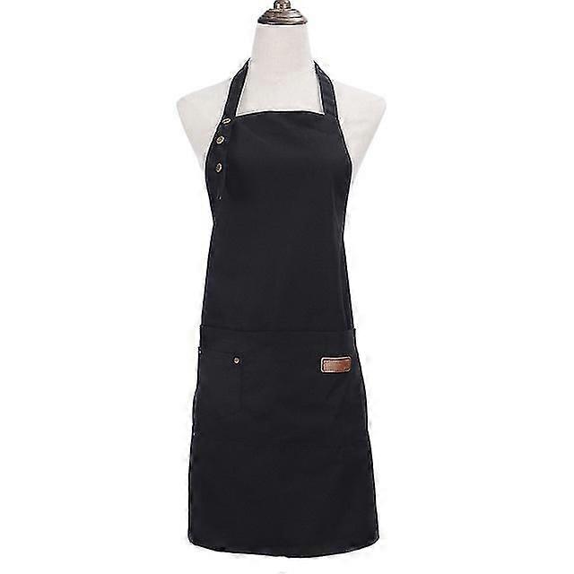 Unisex Work Förkläde Canvas Förkläde Bib Justerbart köksförkläde