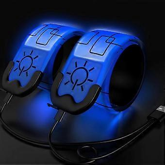 LED-armbånd for løping, 2-pakning løpelys for løpere, oppladbart reflekterende løpeutstyr, lysende armbånd, LED-armbånd med høy synlighet