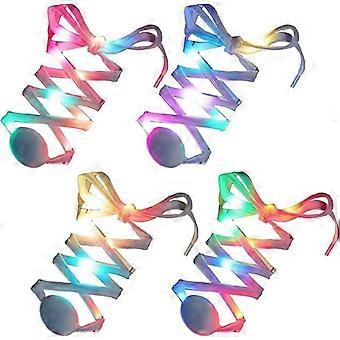 2 Pairs 4 Pieces LED Light up Shoelaces in 3 Modes Flashing Shoestrings for Night Party
