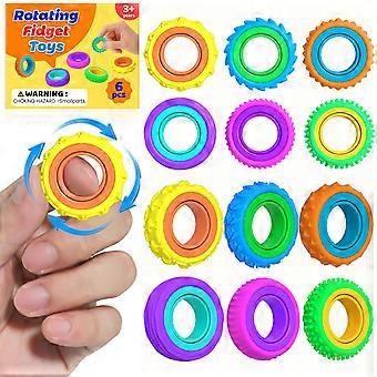 12 Pack Fidget Toys Finger Fidget for Kids: Compact Versatile Sensory Fidgets for Kids, ADHD, Autism - Stress Relief Calming Toys for Classrooms, Trav