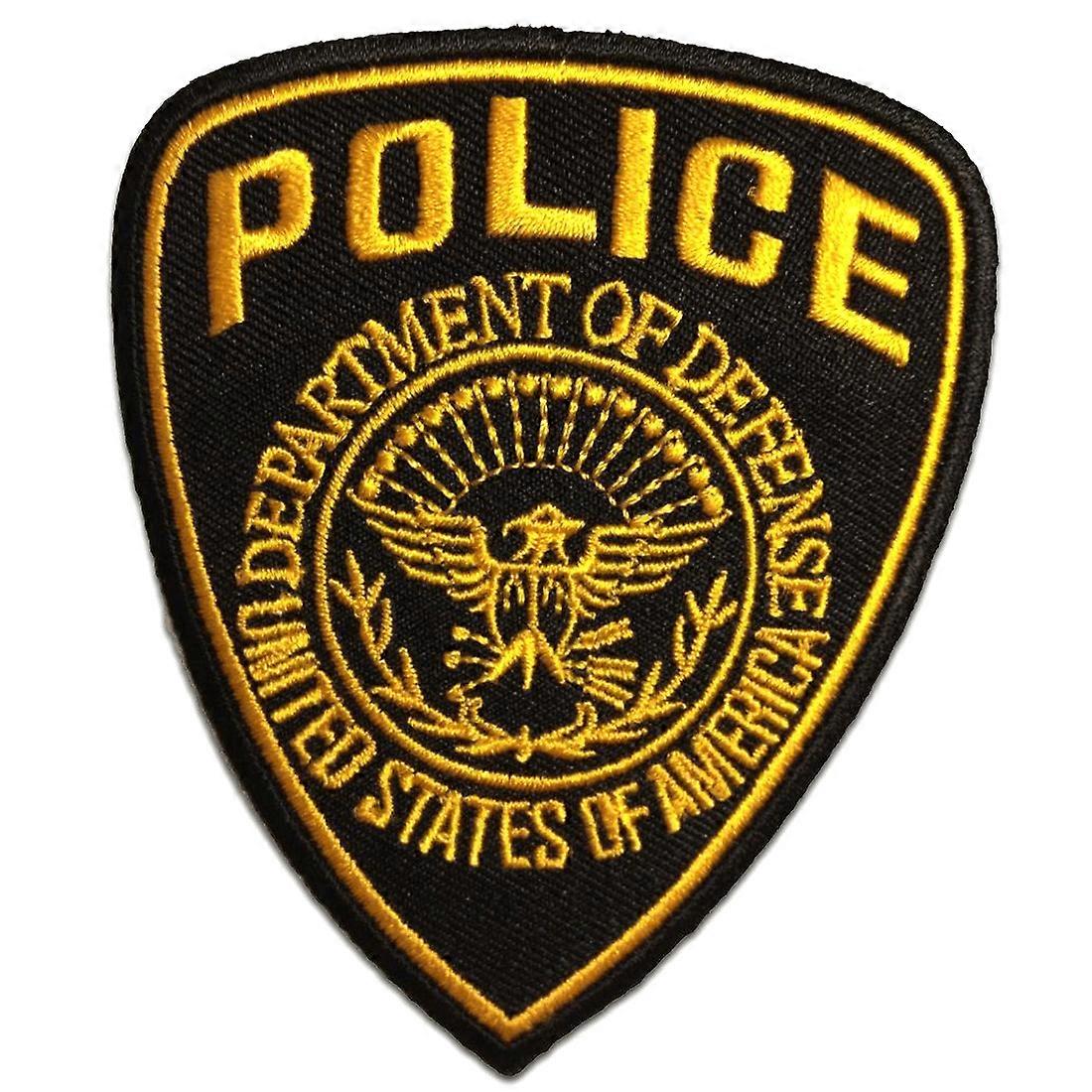 Patch / Iron-on patch - Police Police Logo - yellow - 7.5 x 9.3 cm - patch patch