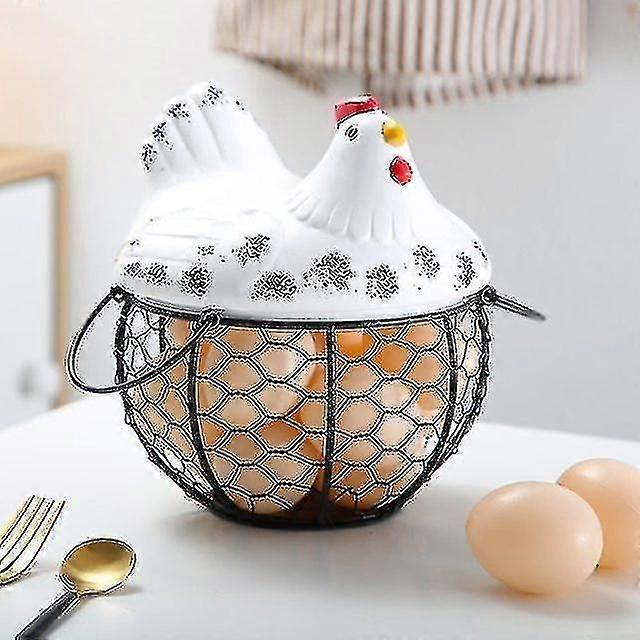 Fgao Ceramic Egg Storage Box, Storage Egg, Fruit Container Box Ceramic Dcor