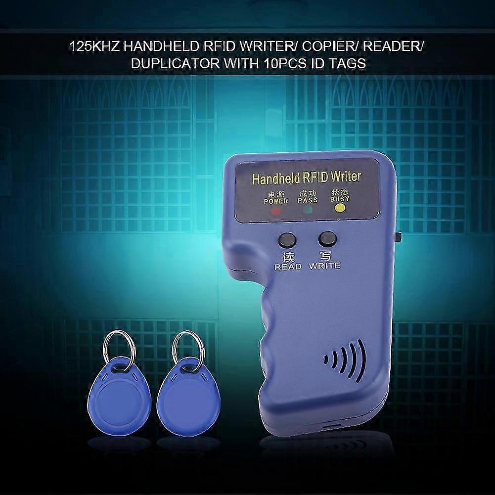 125KHz Handheld RFID Writer/Copier/Reader/Duplicator With 10PCS ID Tags