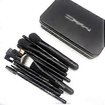 Ma-c 12-Piece Makeup Brush Set in a Metal Case, Gift 26-27