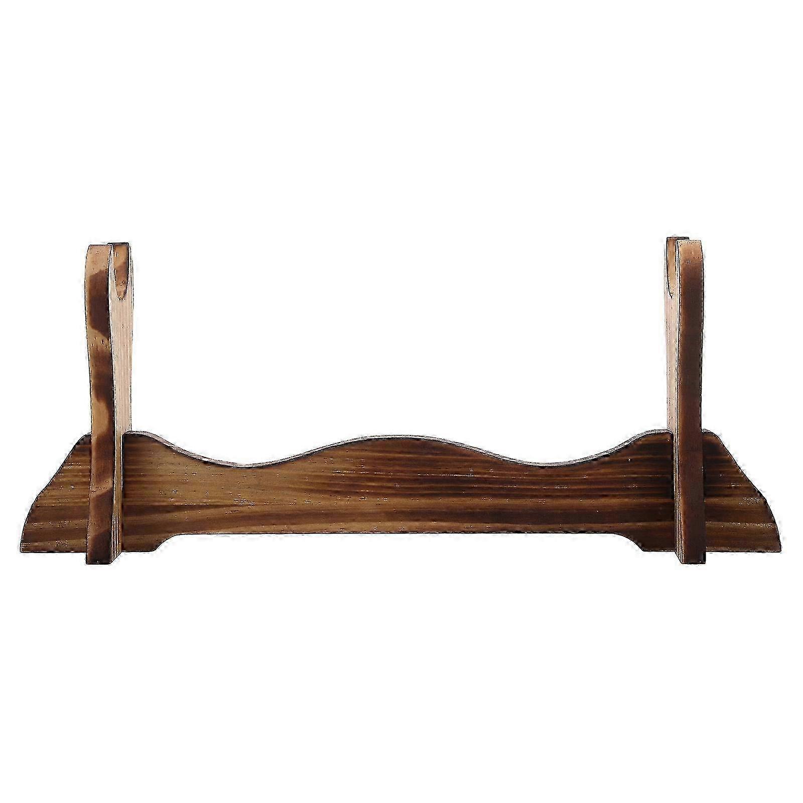 Présentoir horizontal pour flûtes et épées, support en bois