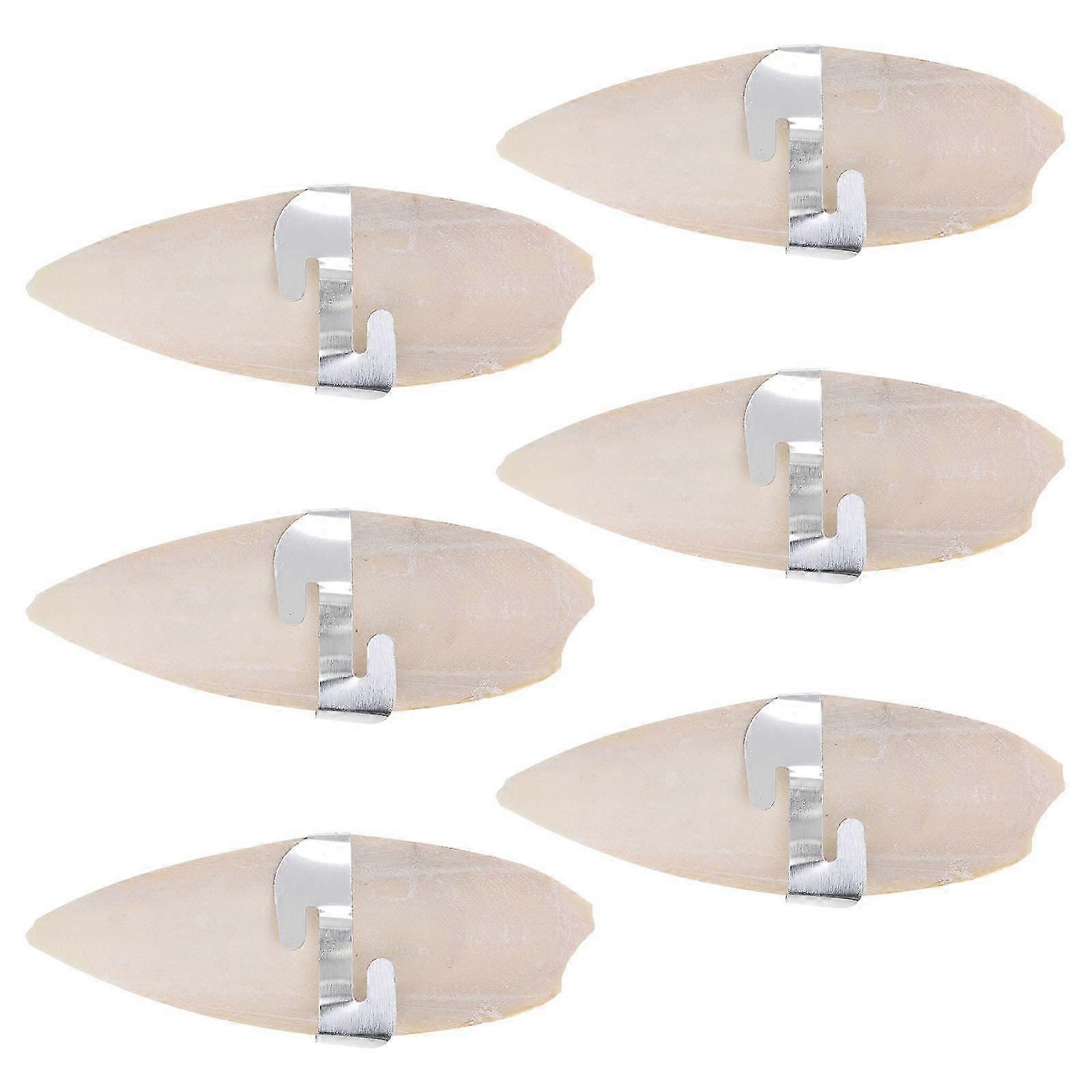 6 Set Bird Cuttlebone Cuddle Bone Chewing Cuttlefish Bone with Metal Holder