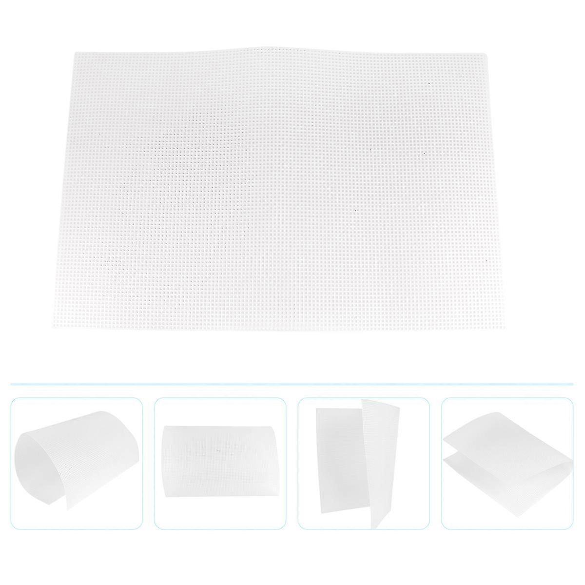 3 Pcs White Sheets Plastic Mesh Sheets Crafts Clear Canvas Sheets Plastic Needlepoint Sheets