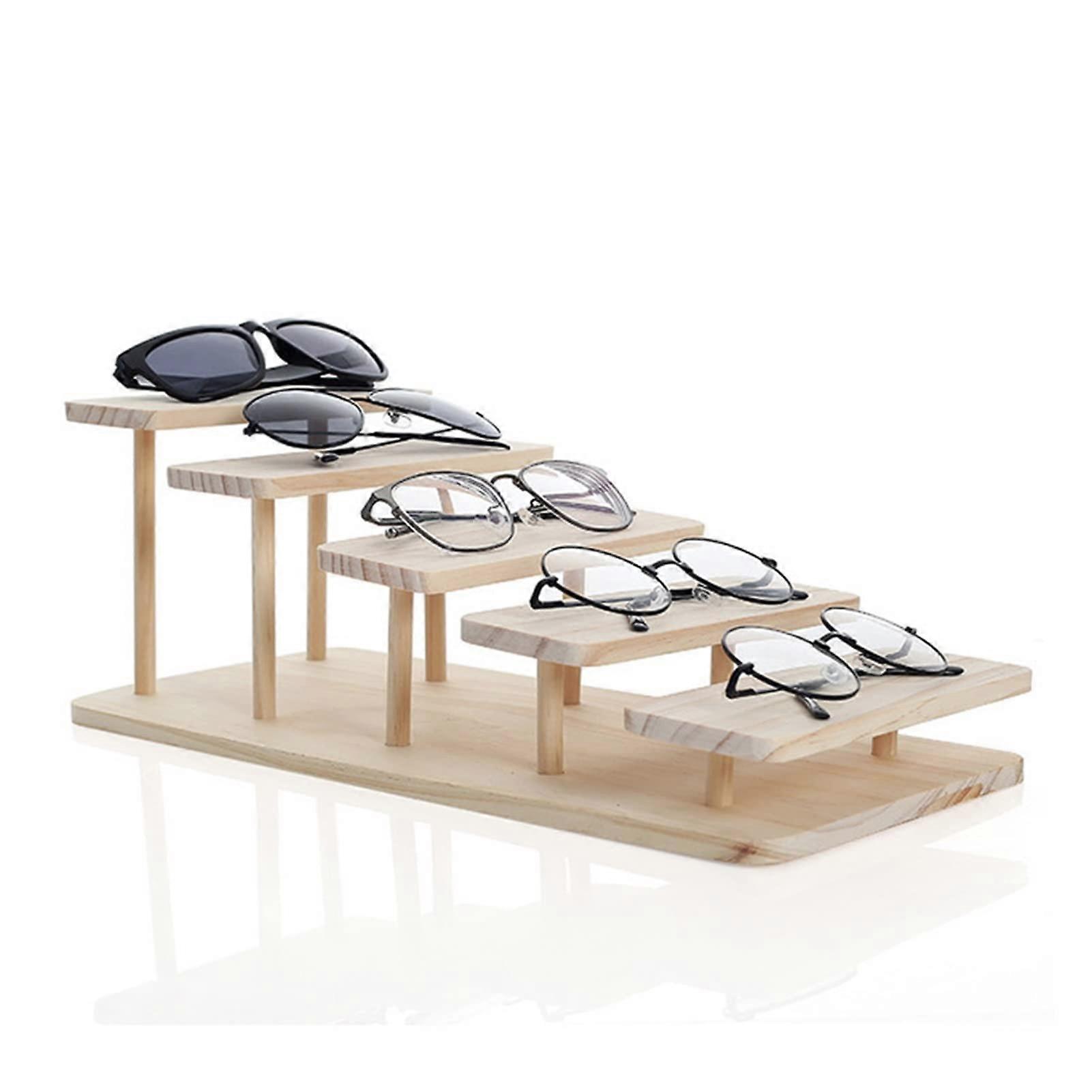 FiveTier Eyeglass Storage Rack Vertical Sunglasses Display Stand for Clutter Organization