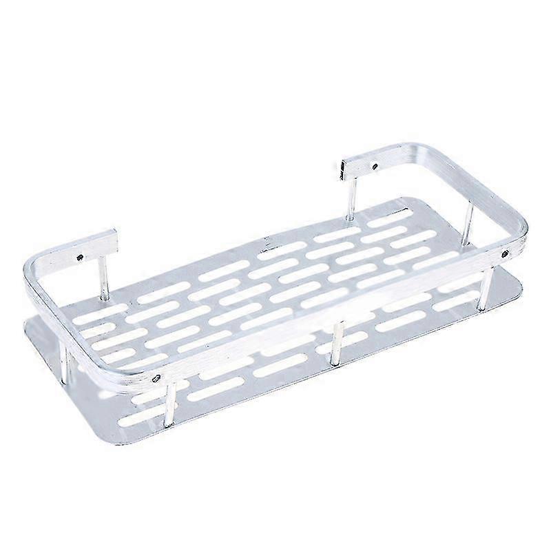 Wall Hanging Corner Single-Layer Rectangular Bracket: Wall-Mounted Shower Shampoo Rack, Bathroom Towel Rack