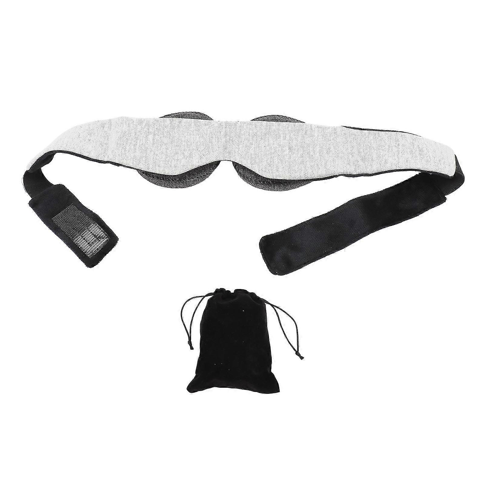 3D Contoured Eye Patch Light Blocking Memory Cotton Movable Eye Pad for Sleeping Use Grey