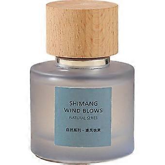 Shimang Minimalist Student Parfum, Frisse Botanische Geur & Elegante Houten Dop 50ml
