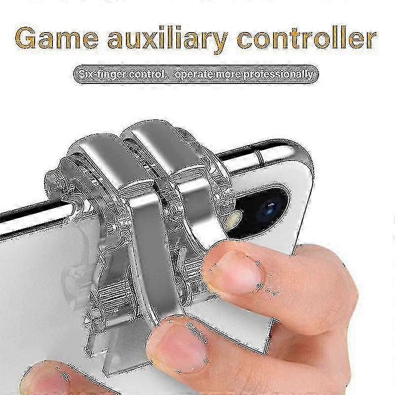 Metal Smartphone Mobile Gaming Trigger compatible with Pubg Mobile Gamepad Fire Aim Button