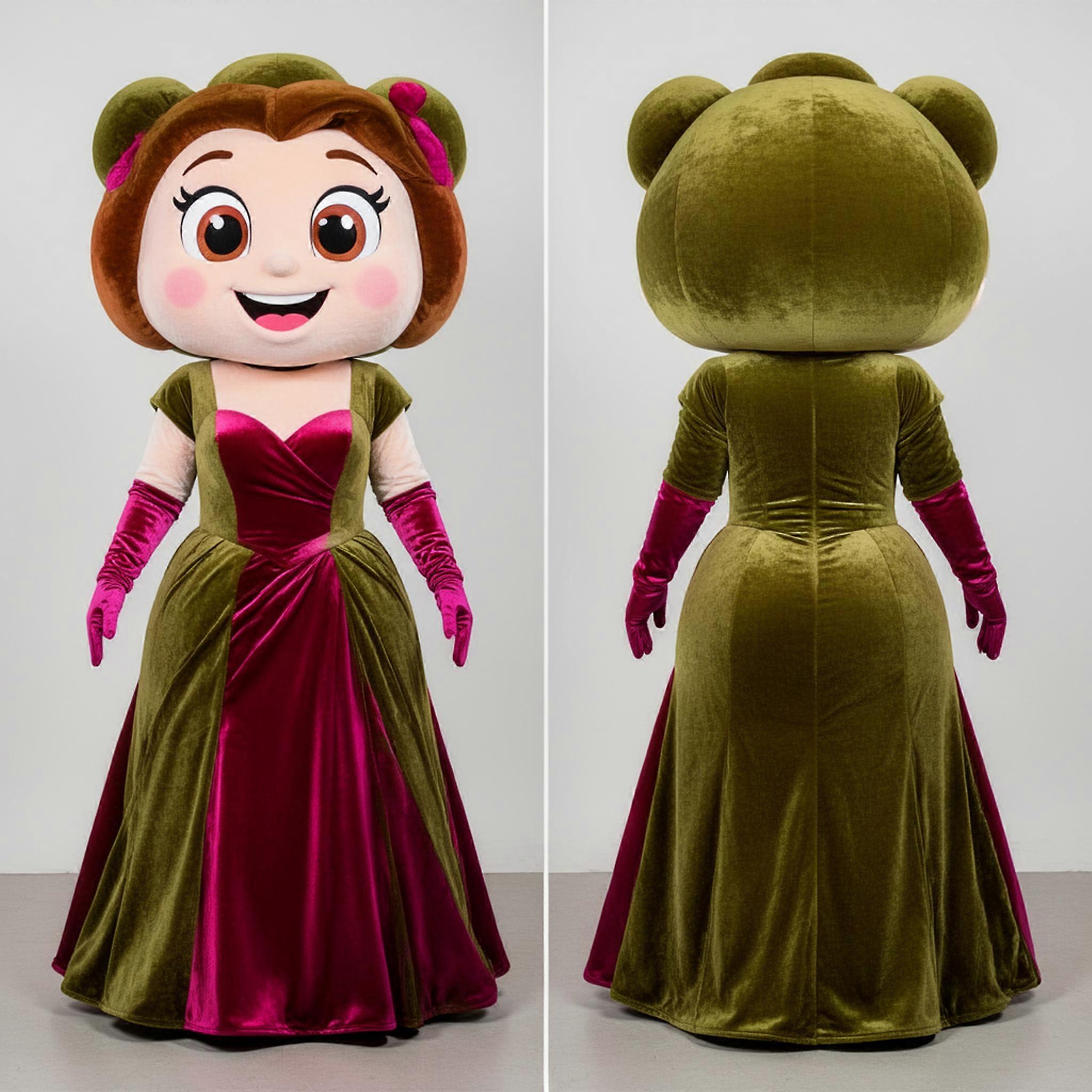 MASTICOT Olive Green Velvety Raspberry Mascot