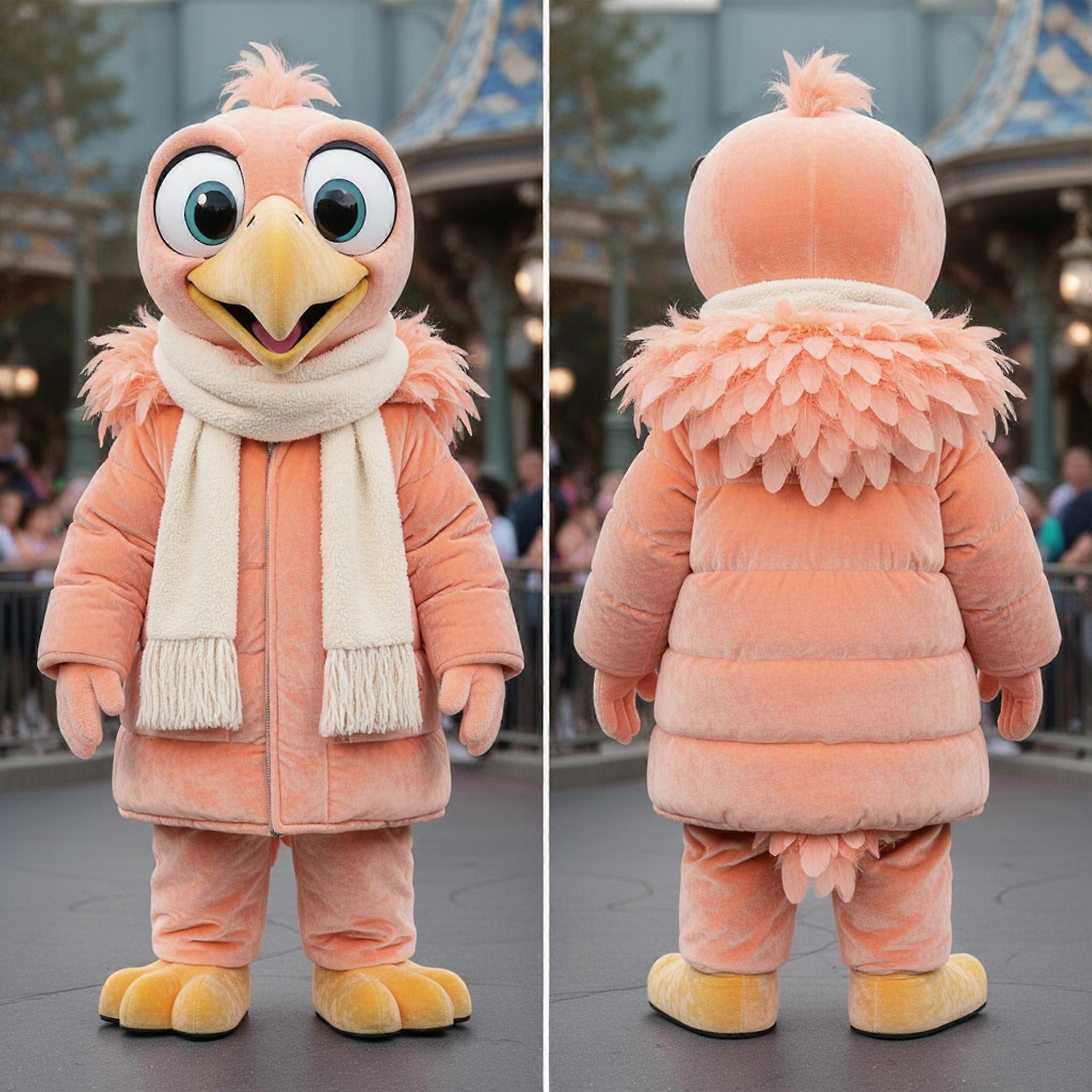 MASTICOT Peach Velvety Vulture Mascot