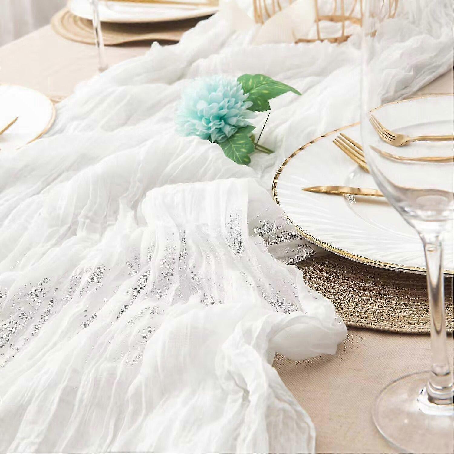Boho Nordic Crinkle Table Runner
