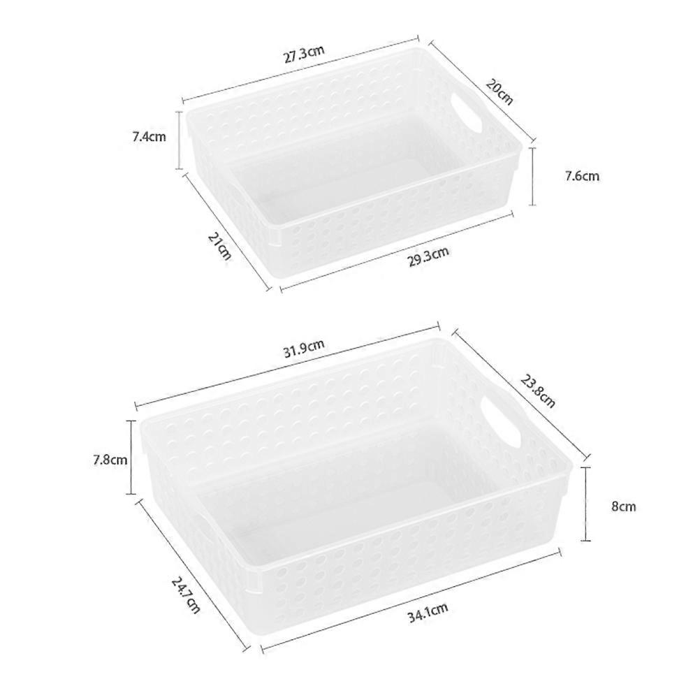 Document File Basket Plastic Storage for Collecting File White