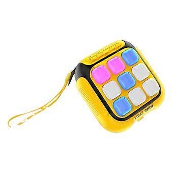 Interactive Push Button Toy for Kids with Light-Up Play, Portable Handheld Activity for Trips and Shared Family Time  Yellow