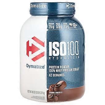 Dymatize, ISO100® Hydrolyzed, 100% izolat białka serwatkowego, czekolada gourmet, 3 funty (1,37 kg)