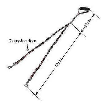 2-way Braided Nylon Double Dog Leash