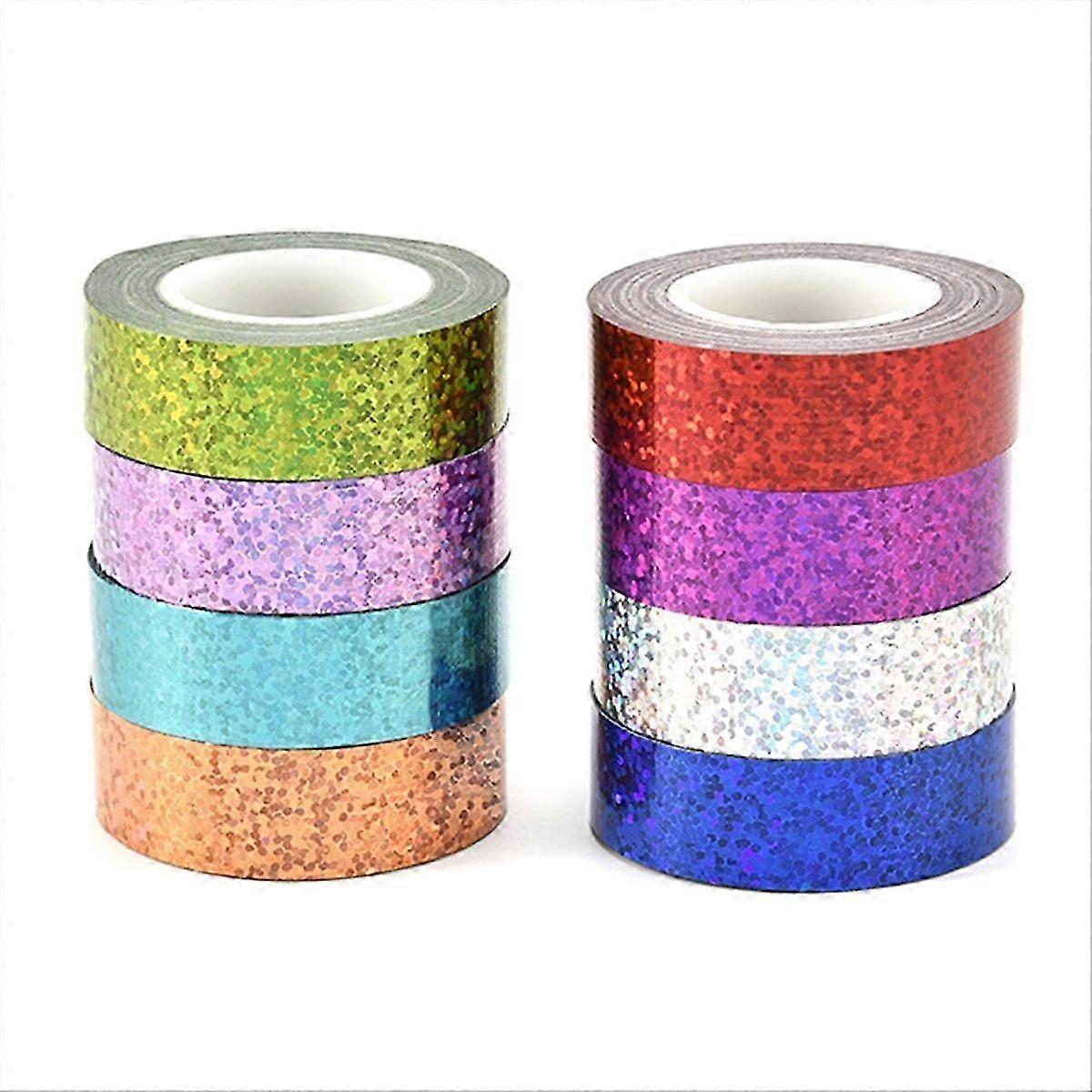 8PCS Rainbow Masking Tape Strong Adhesion