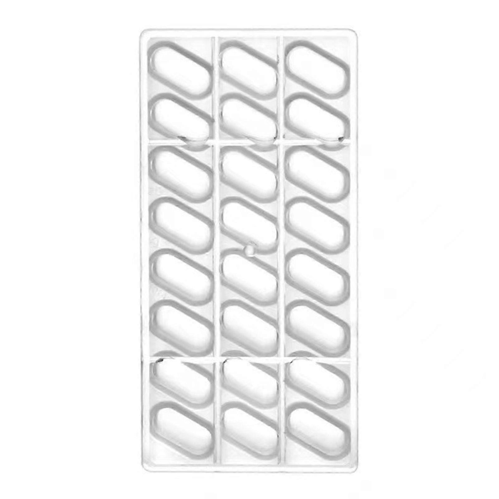Rigid 24-Cavity Oval Chocolate Mold