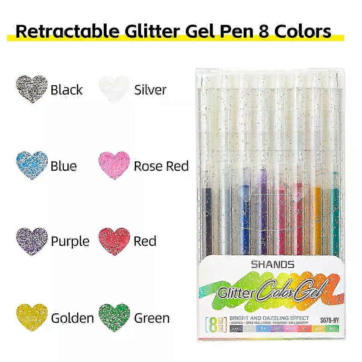 18 Metallic Shimmer Gel Pens