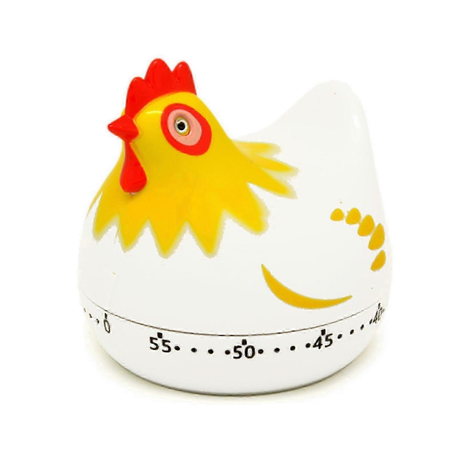 White Chicken-Shaped Kitchen Timer