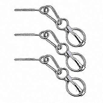 3 Sets Durable Horse Tie Rings with Snap Buckle, Safety Horse Tack Supplies