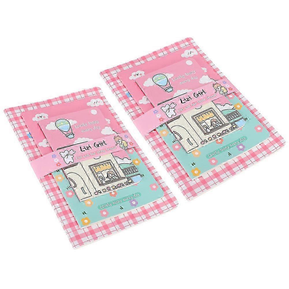 6Pcs Thread Notebook Paper Large Medium Small Set Students Study Memo Book School Stationery