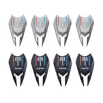 8Pcs Multifunctional Golf Divots Repair Fork Golf Ball Marker Alignment Tools