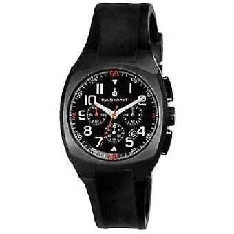 New radiant urban black Quartz Analog Man Watch with RA22902 Rubber Bracelet