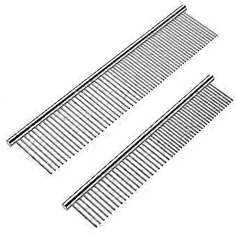 Cat and dog stainless steel comb grooming to remove loose hair needle detangling pet