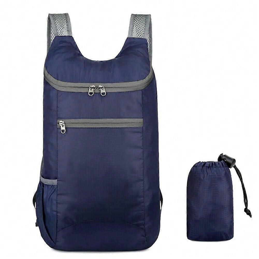 Foldable Lightweight Travel Backpack Water Resistant Compact Daypack with Multiple Pockets Navy