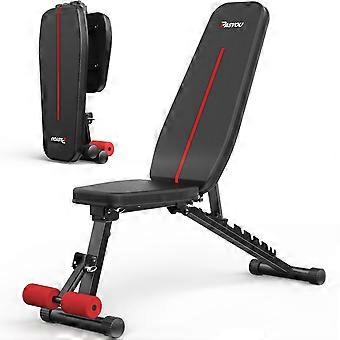 Halterbank - Verstelbaar - 10-voudig Verstelbaar - 150 kg Gewichtslimiet - Gelegeerd Staal - Fitnessbank
