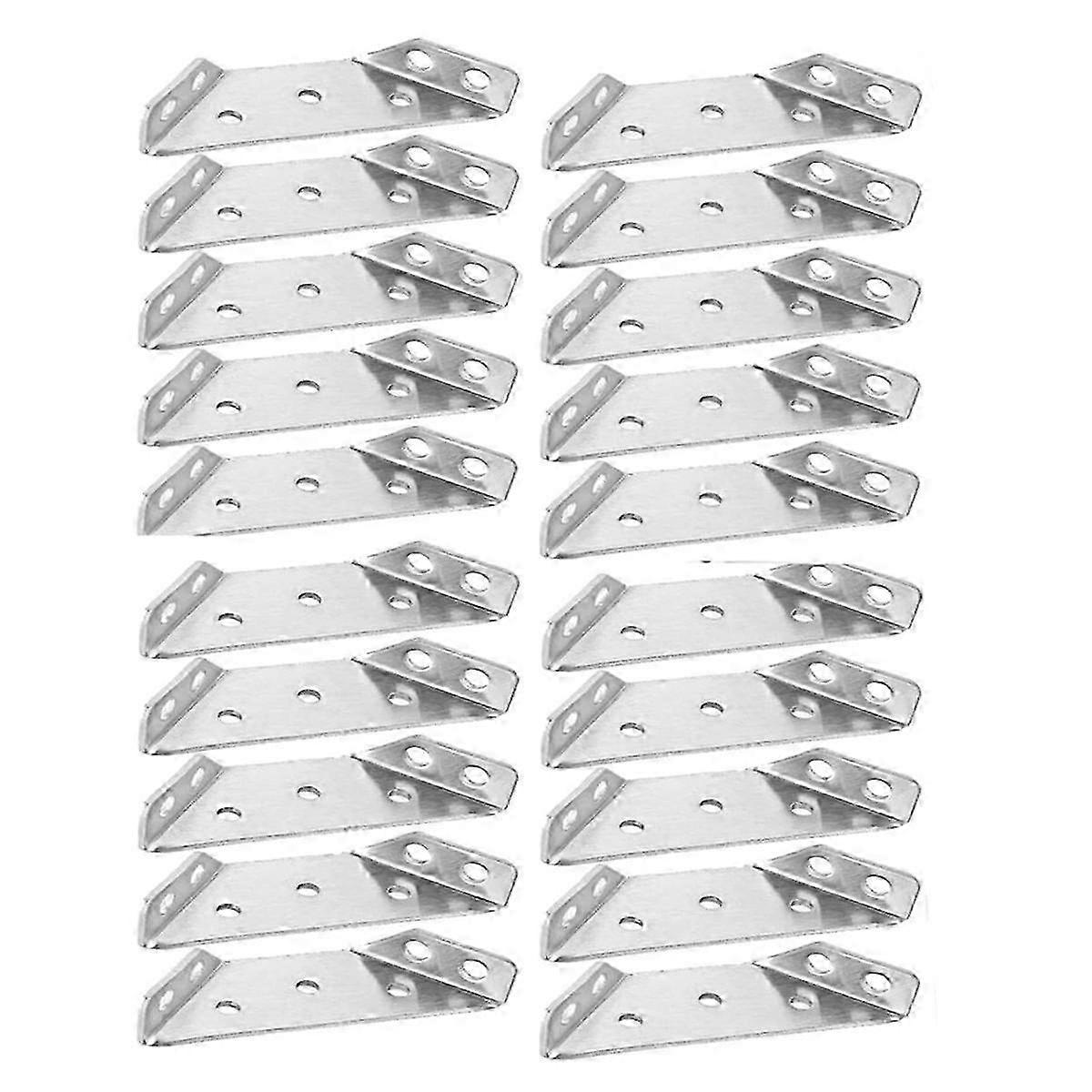 Improved: 20PCS Universal Furniture Corner Connectors - Angle Fasteners for Triangle Support Frames
