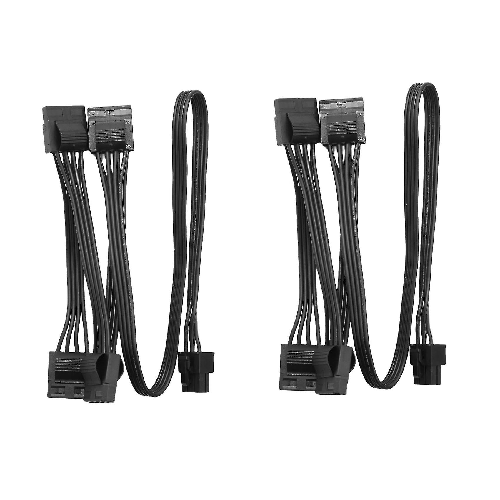 2x 6pin zu 4 Molex modulares Netzteilkabel 6pin zu 4 ide Kabel für rm1000x rm850x rm750x rm650x