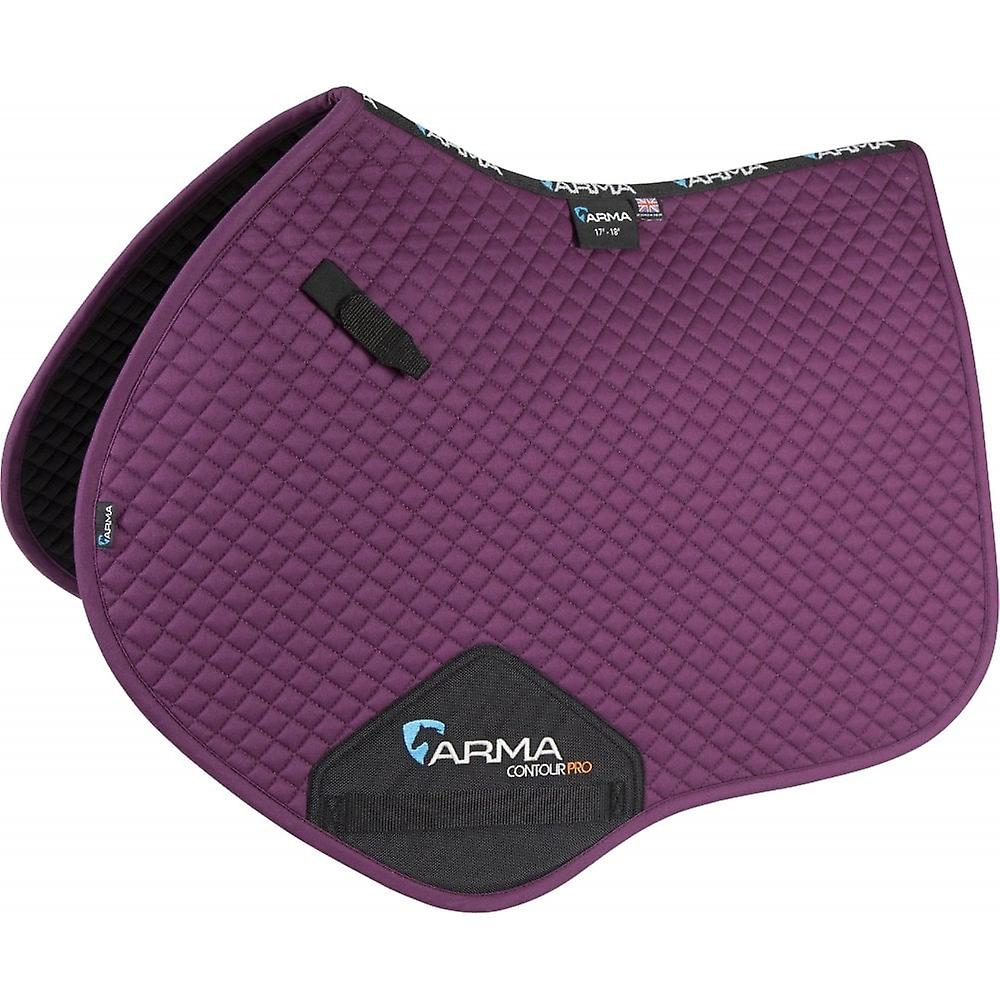 Shires Arma Cotton Jump Saddlecloth - Plum